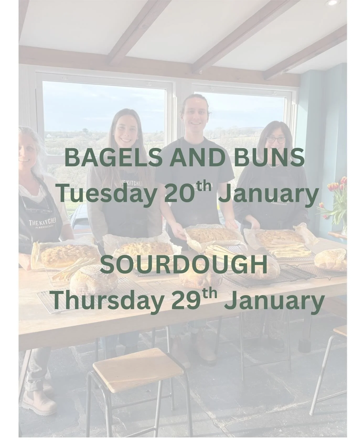 January dates have been filling up fast! There are limited spaces available for
 BAGELS AND BUNS 20th January 
SOURDOUGH 29th January 

To book - get in touch via social media or my website 

#breadworkshoppembrokeshire #realbread #experiencedaypembr