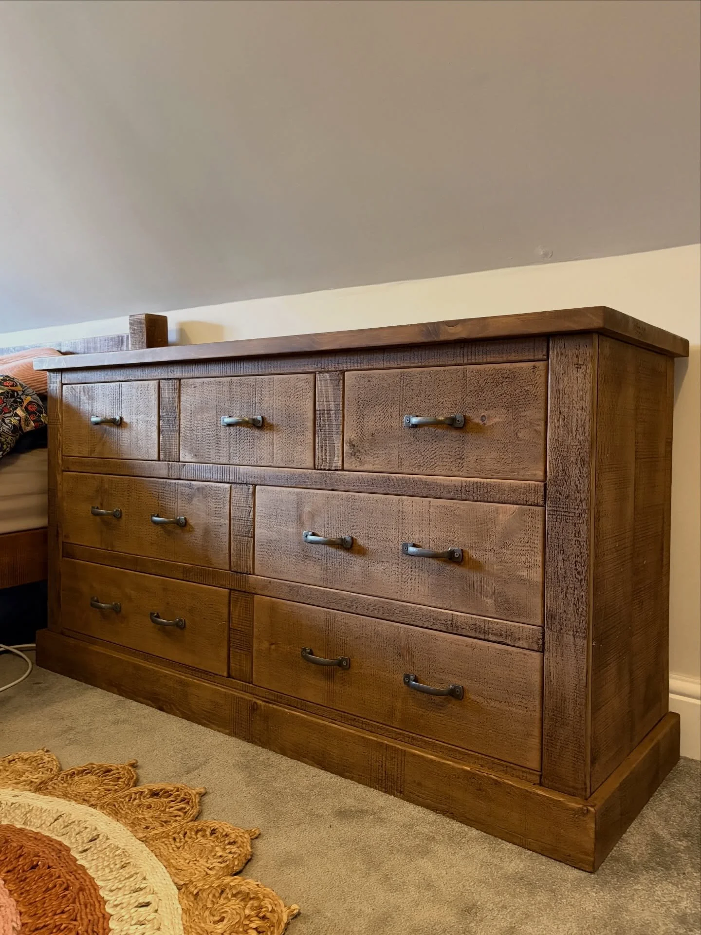 Did you know we can make pretty much to whatever spec you like?

We recently delivered this beautiful made to measure chest of drawers.

Finished with metal bar handles and in our medium wax.

Got an idea but can&rsquo;t quite seem to find exactly wh