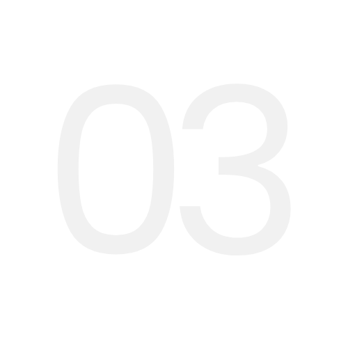 Black background with large white number 03 in the center