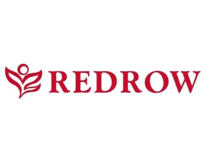Redrow logo with a stylized plant icon and the company name in maroon text on a white background.