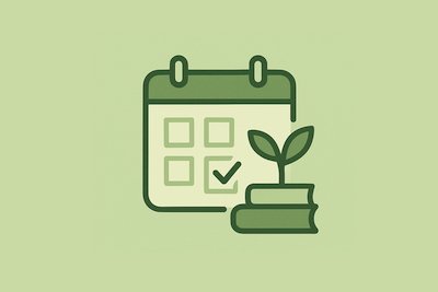Calendar icon with a tick, representing scheduled lessons