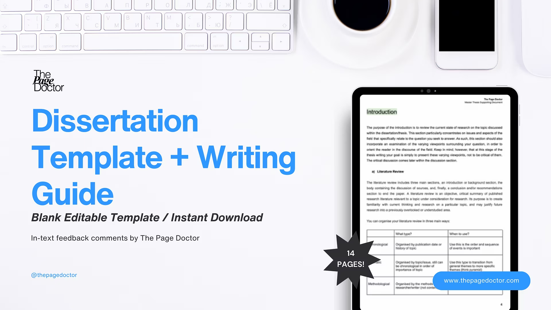 Dissertation Template + Writing Guide Cover
