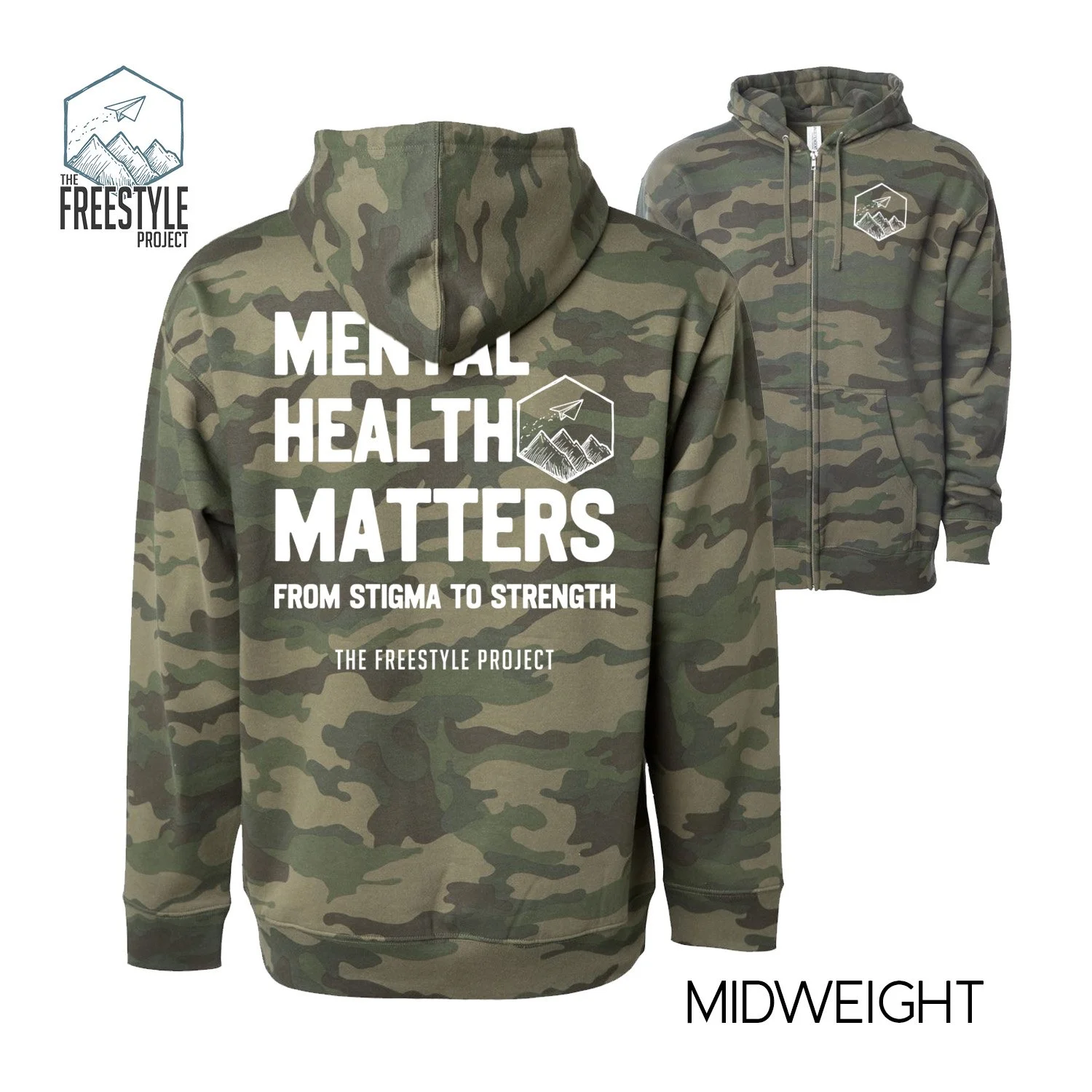 Mental Health Matters | Camo Jacket | Midweight