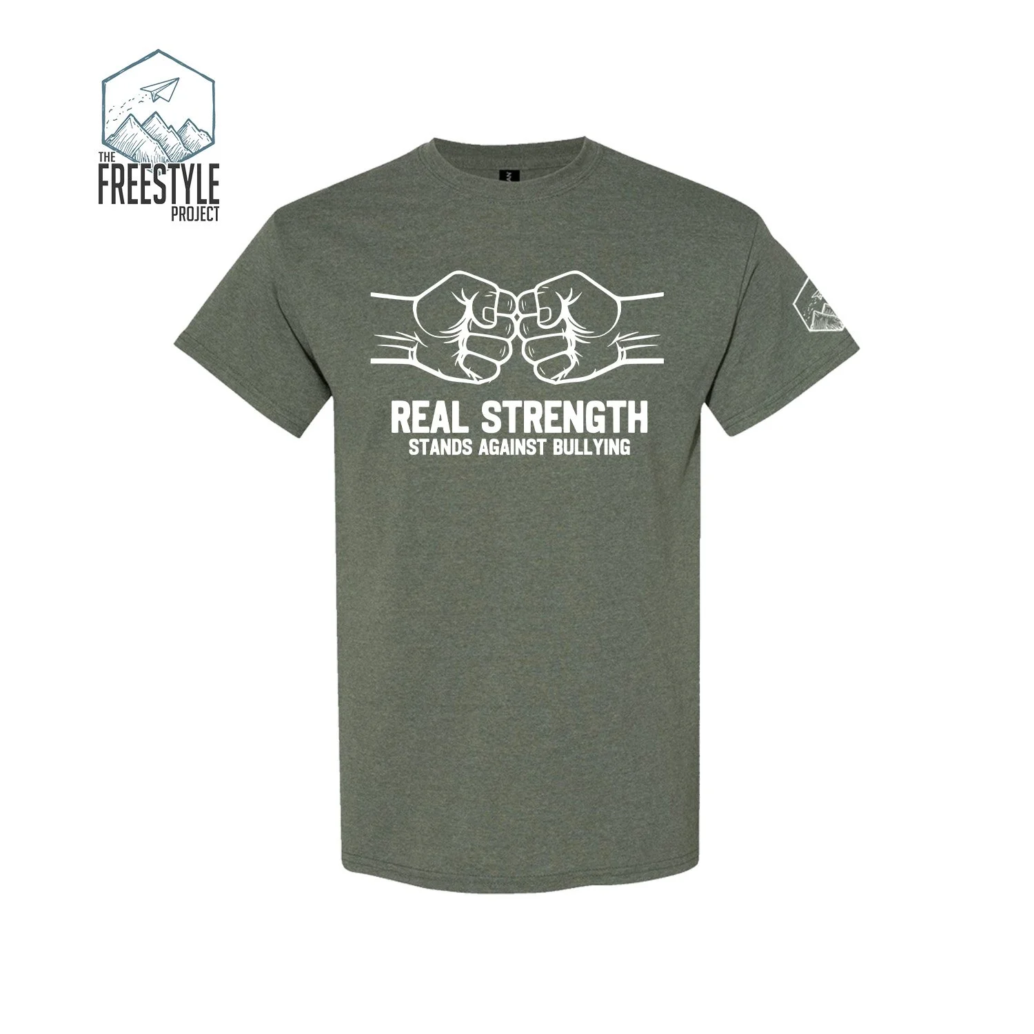stand against bullying-heather military-tshirt.jpg