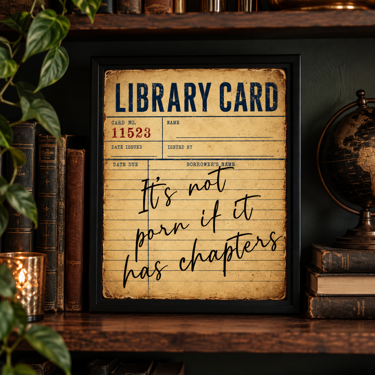 It's Not Porn If It Has Chapters | Vintage | Poster | Digital Download