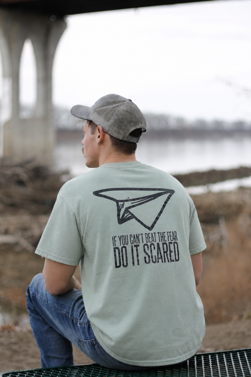 Do It Scared Paper Airplane | T-Shirt | Adult
