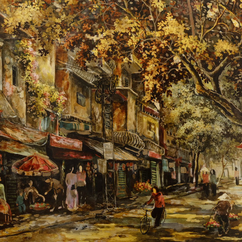 Golden Sunlight on Street