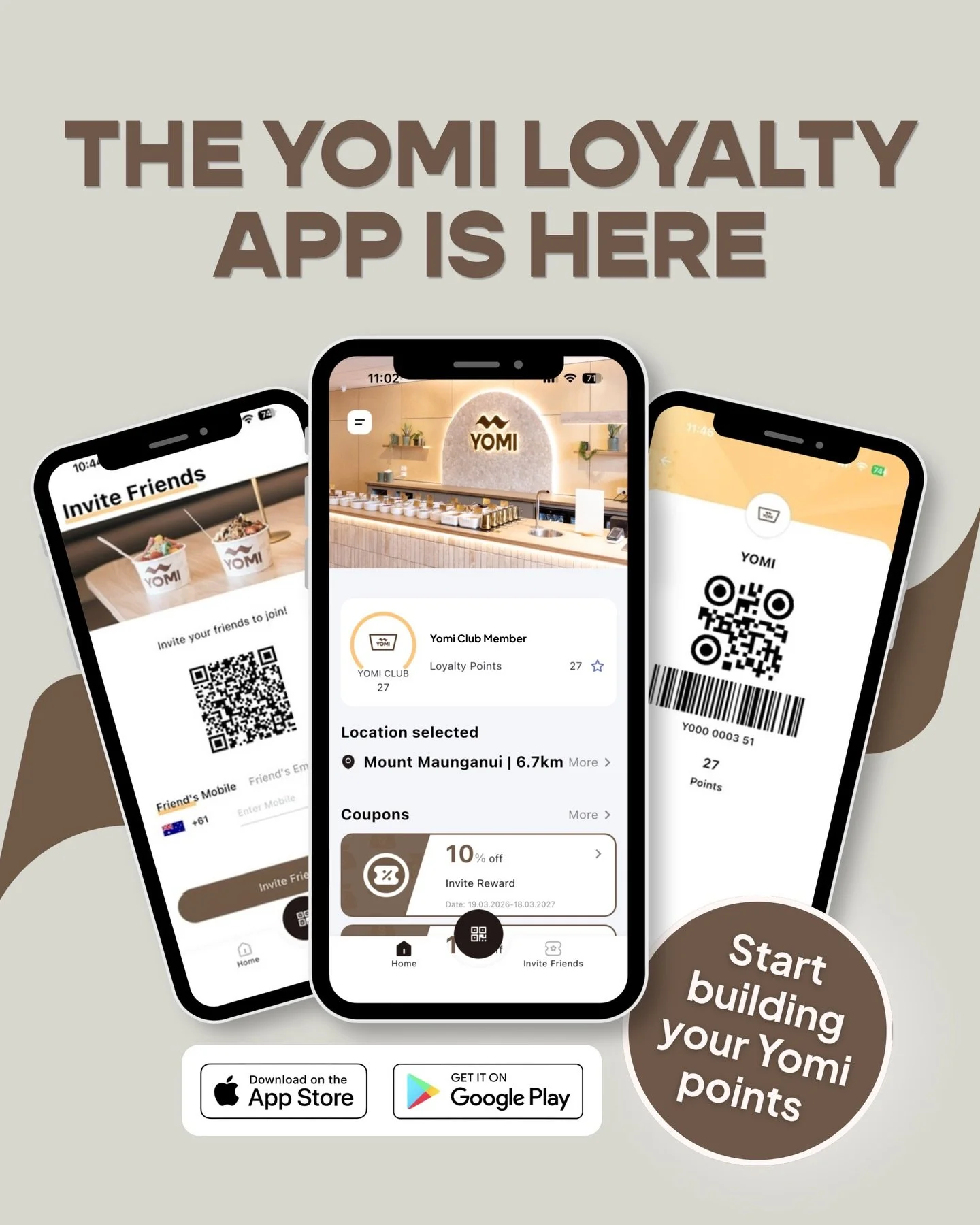 The Yomi Loyalty App is HERE 🎉
Earn points, unlock rewards &amp; take Yomi with you, wherever you go!
 Download now &amp; get 20% OFF your next bowl🥣