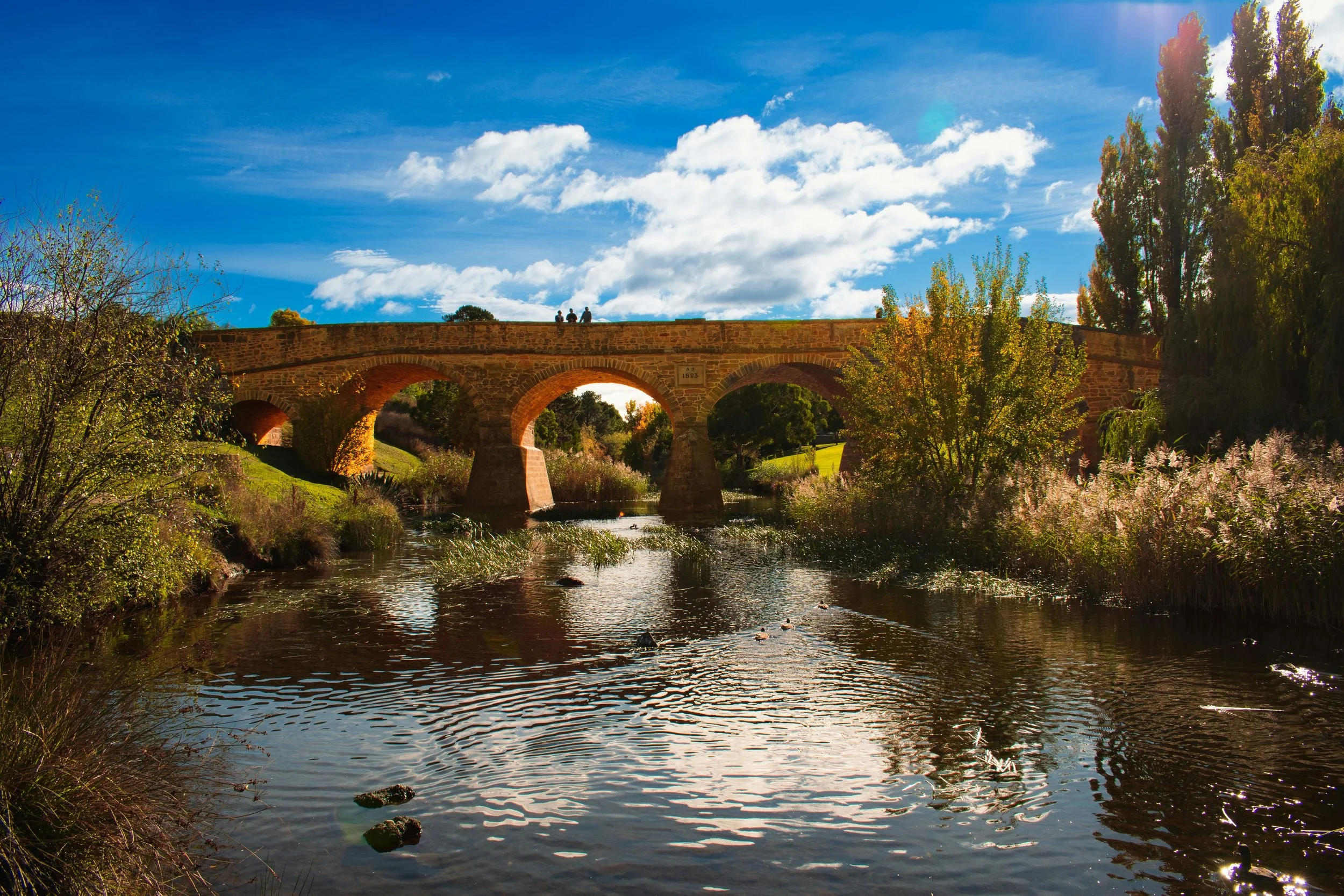 Oudste brug van Australië in Tasmanië