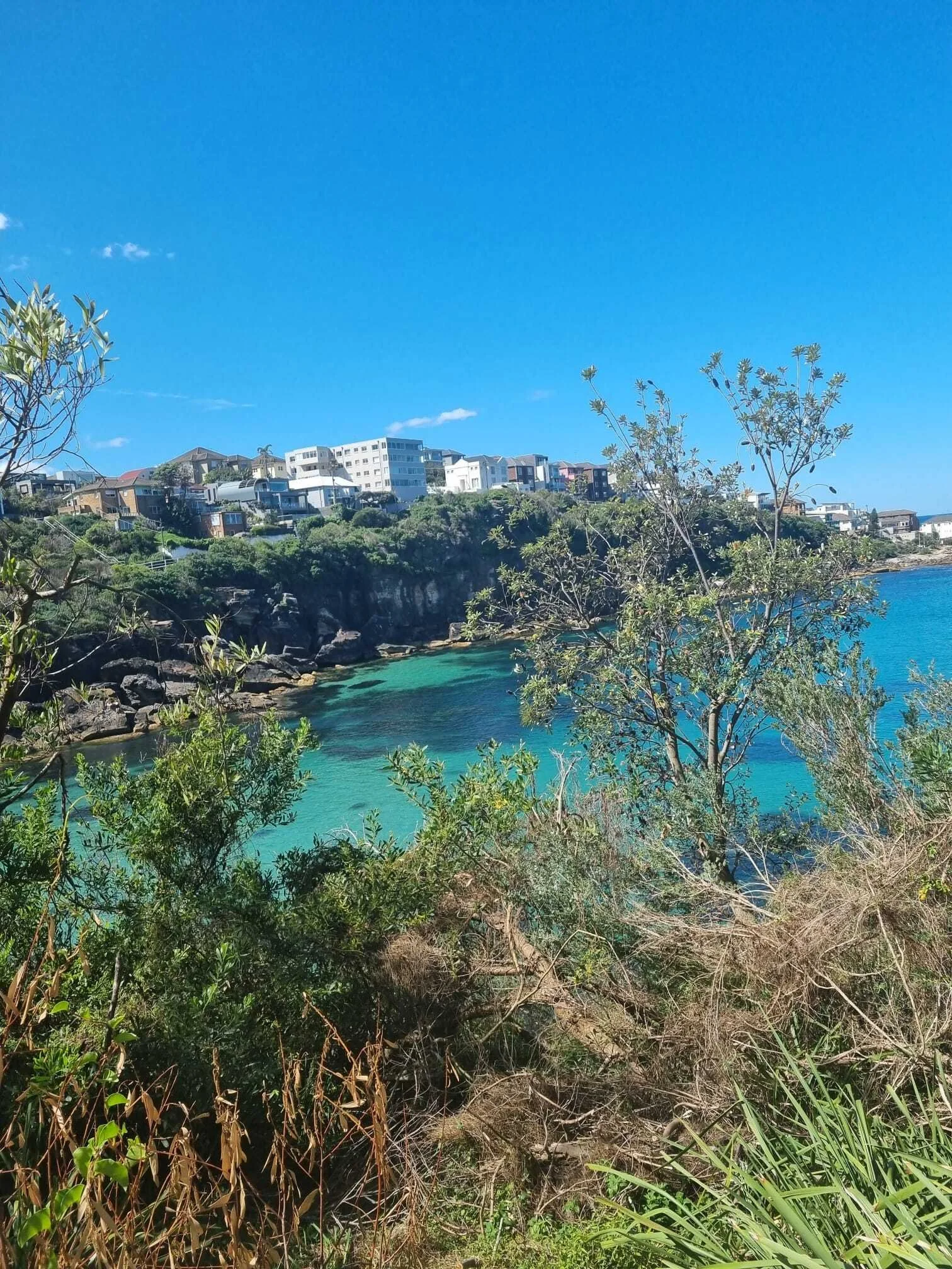 Australia east coast, coogee coastal. walk, pacific ocean. A bay of Sydney, Australia along the coogee coastal walk from coogee beach to Bondi beach.