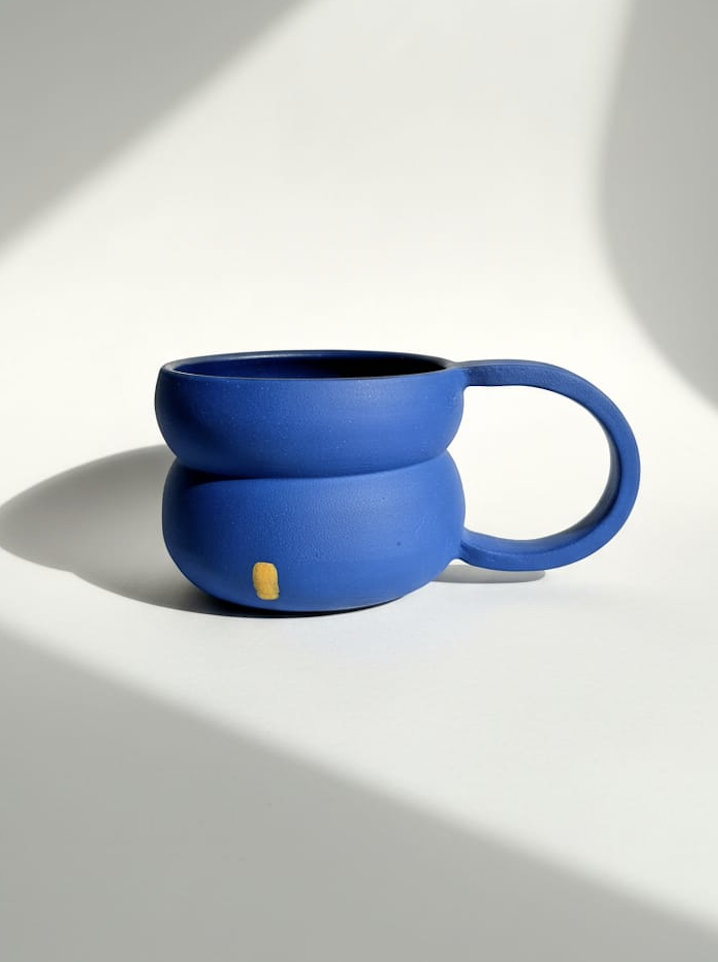 Knalblauw met oranje