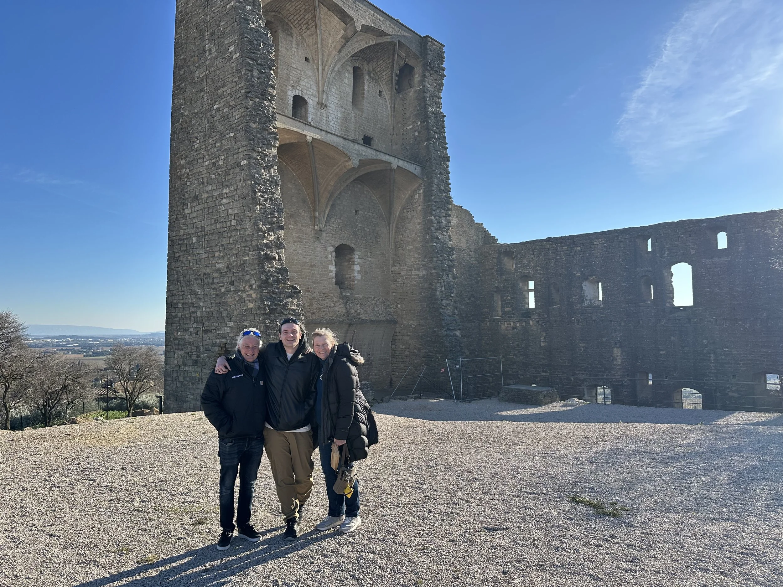 The remains of the castle at Chateauneuf-du-Pape