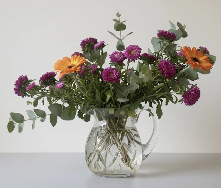 Keepsake ~ Autumn Jewel Box with Fresh Floral Arrangement