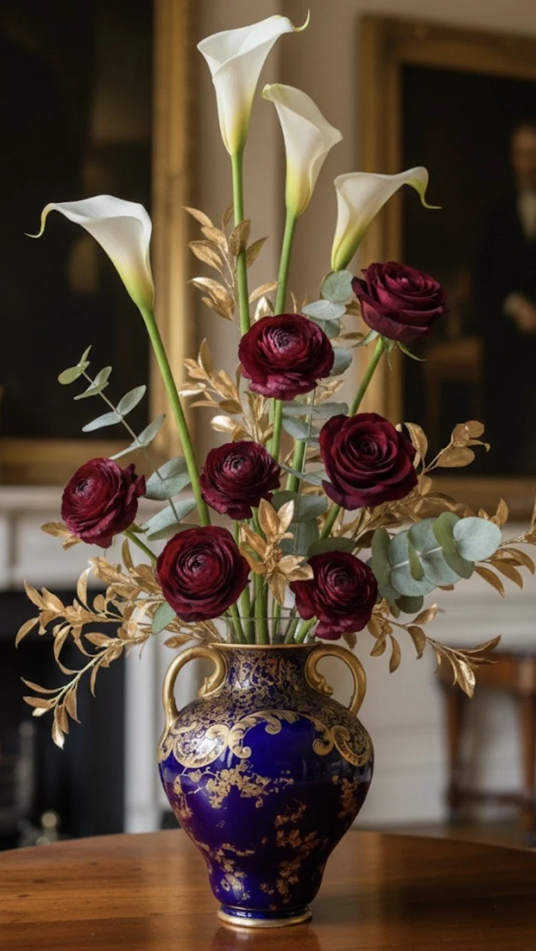 Heirloom ~ The Sapphire Court with Fresh Floral Arrangement