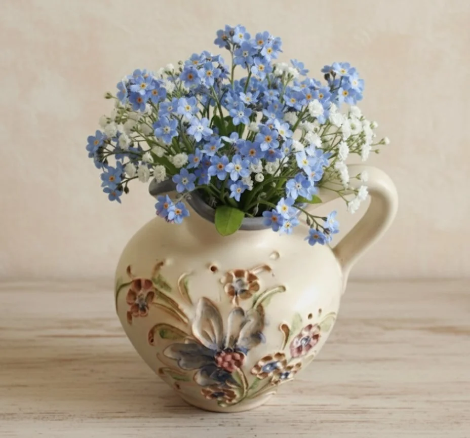 Keepsake ~ The Petite Plume with Fresh Floral Arrangement