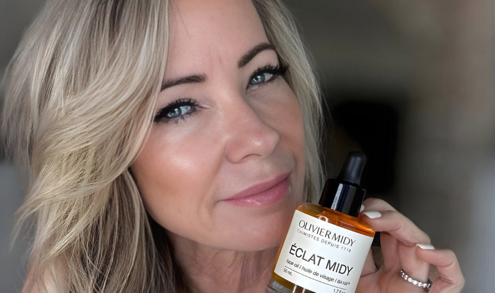 Beauty creator sharing a skincare product