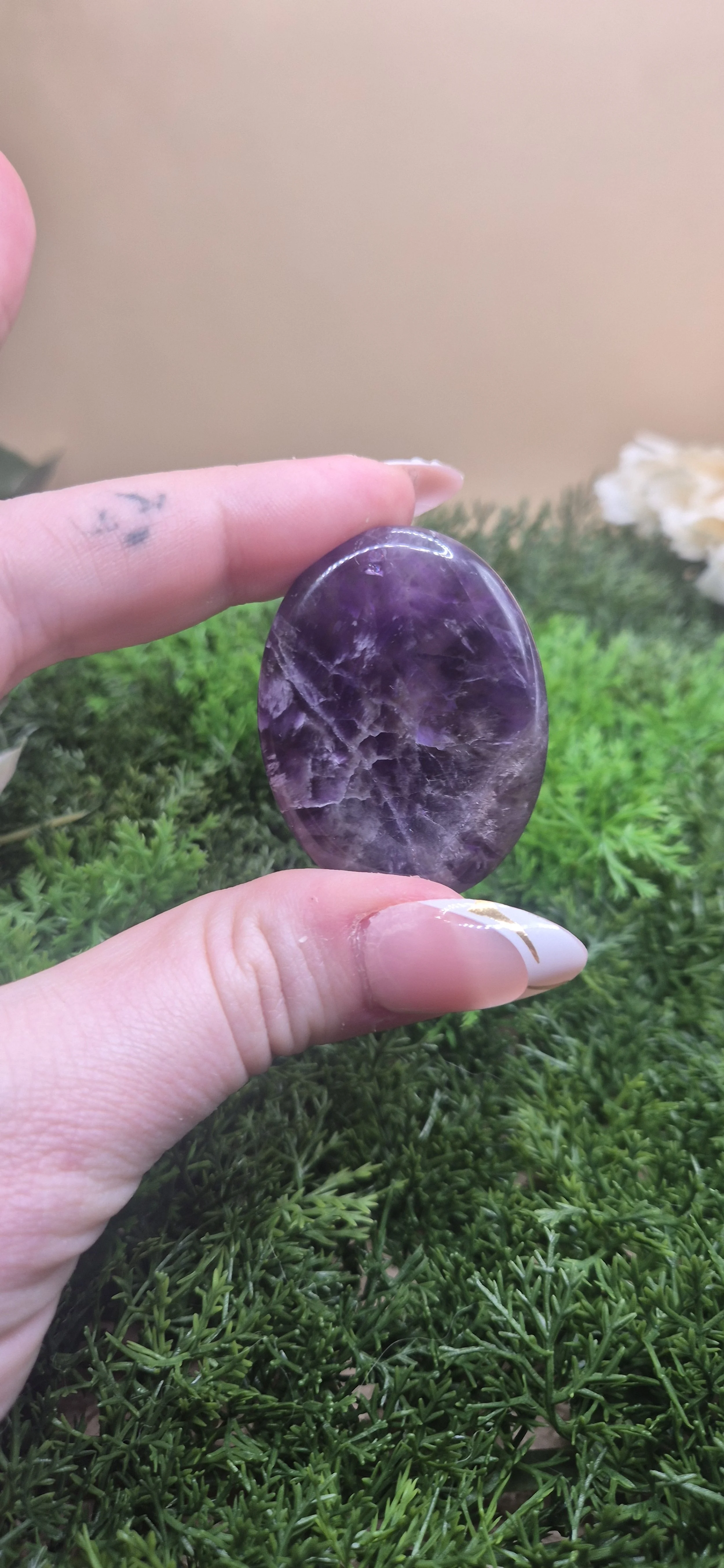 Amethyst Worry Stone