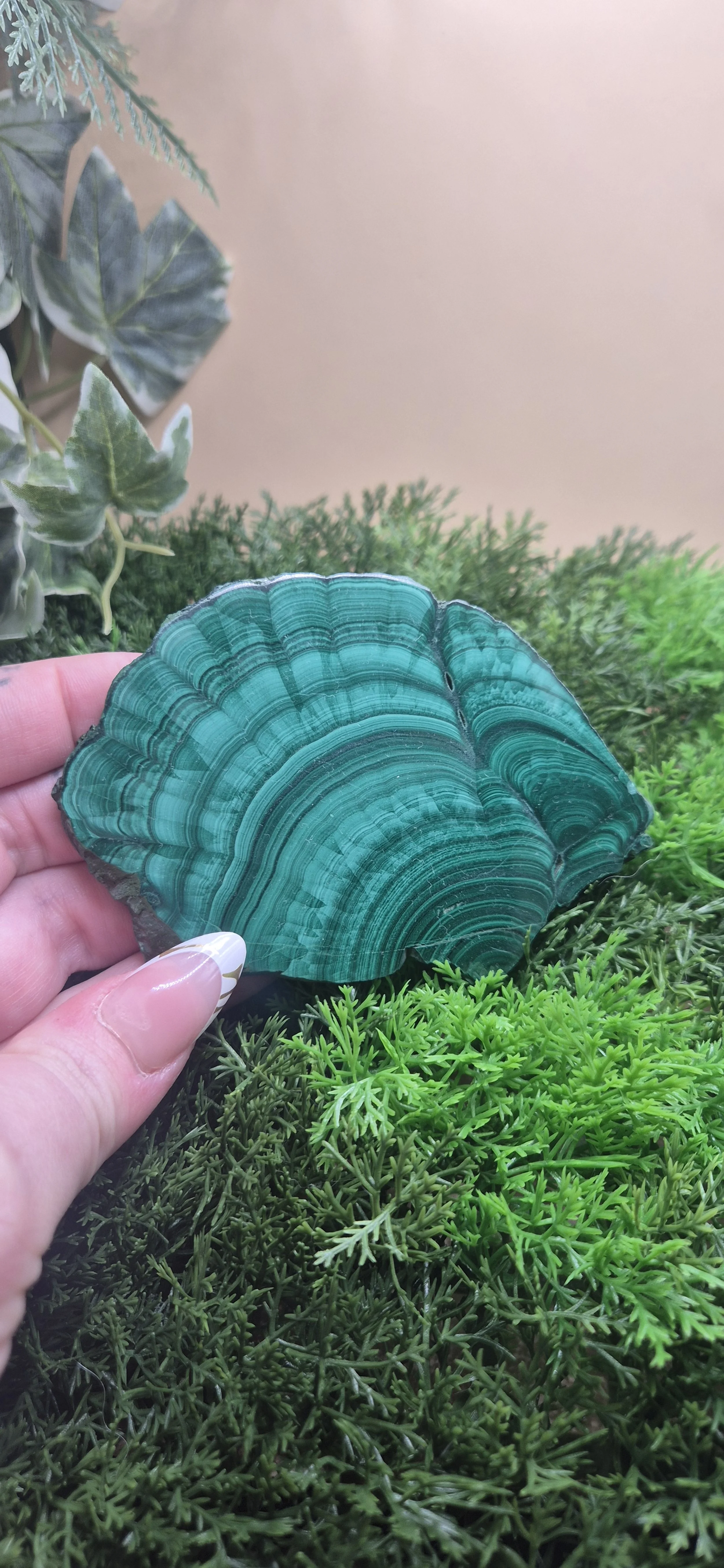 Malachite Thin Slab 10cm