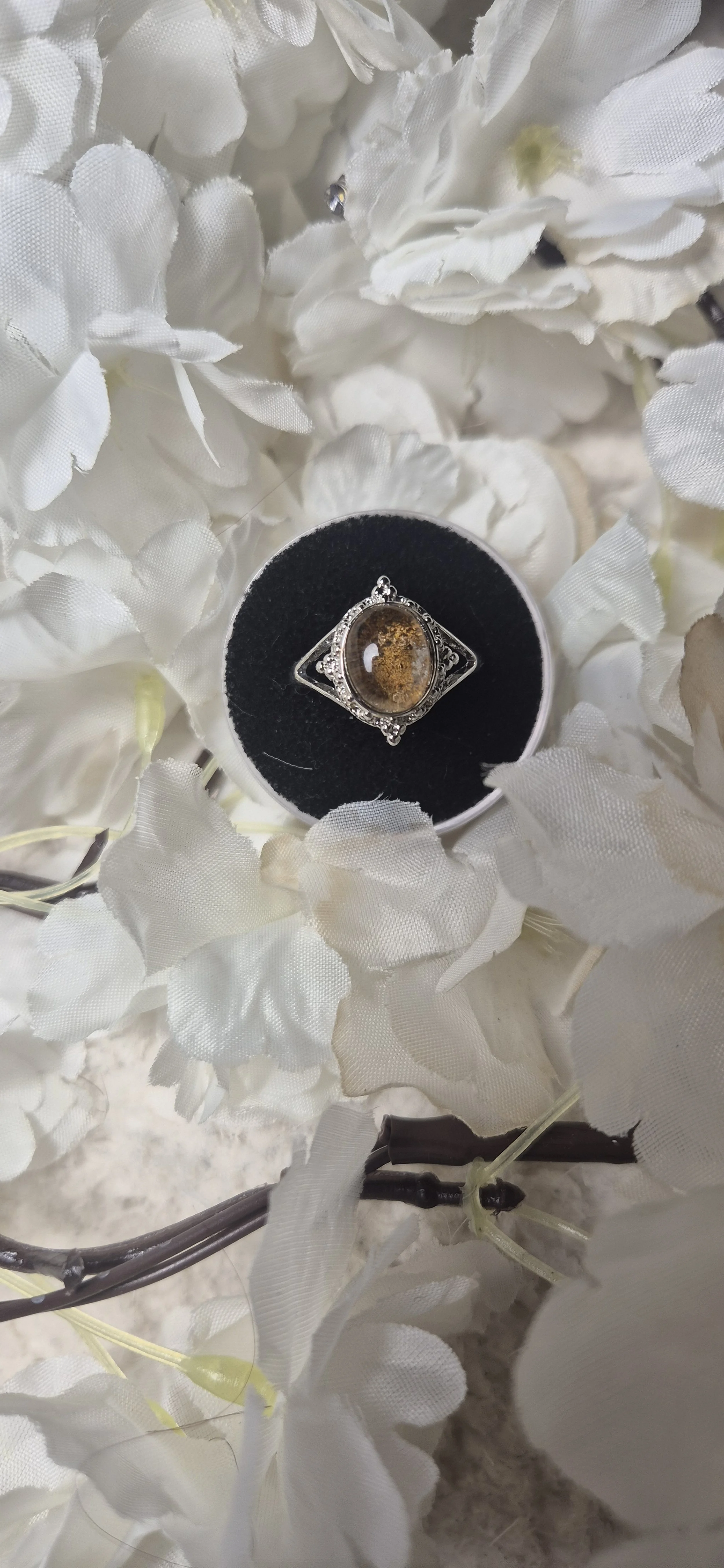 Garden Quartz Statement Ring (Lodolite)