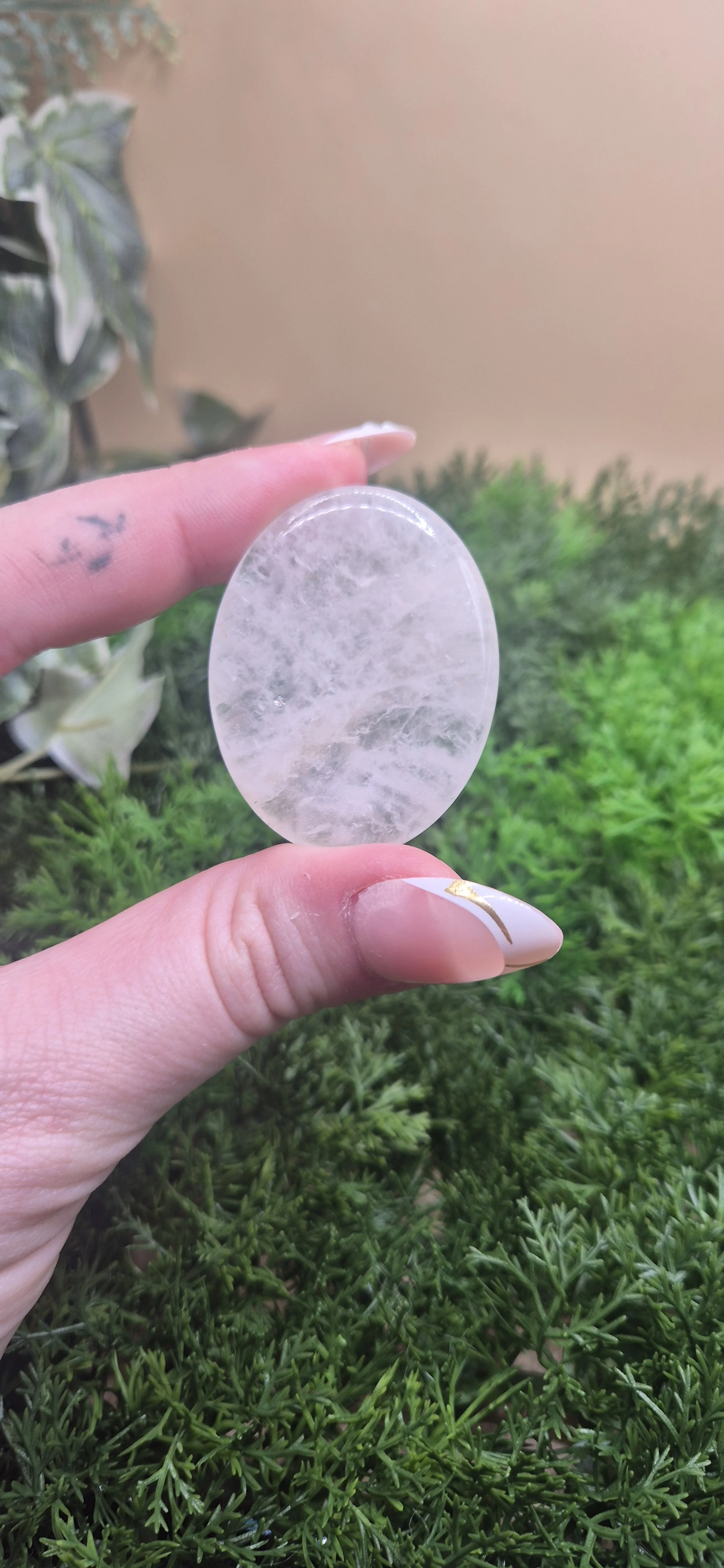 Clear Quartz Worry Stone
