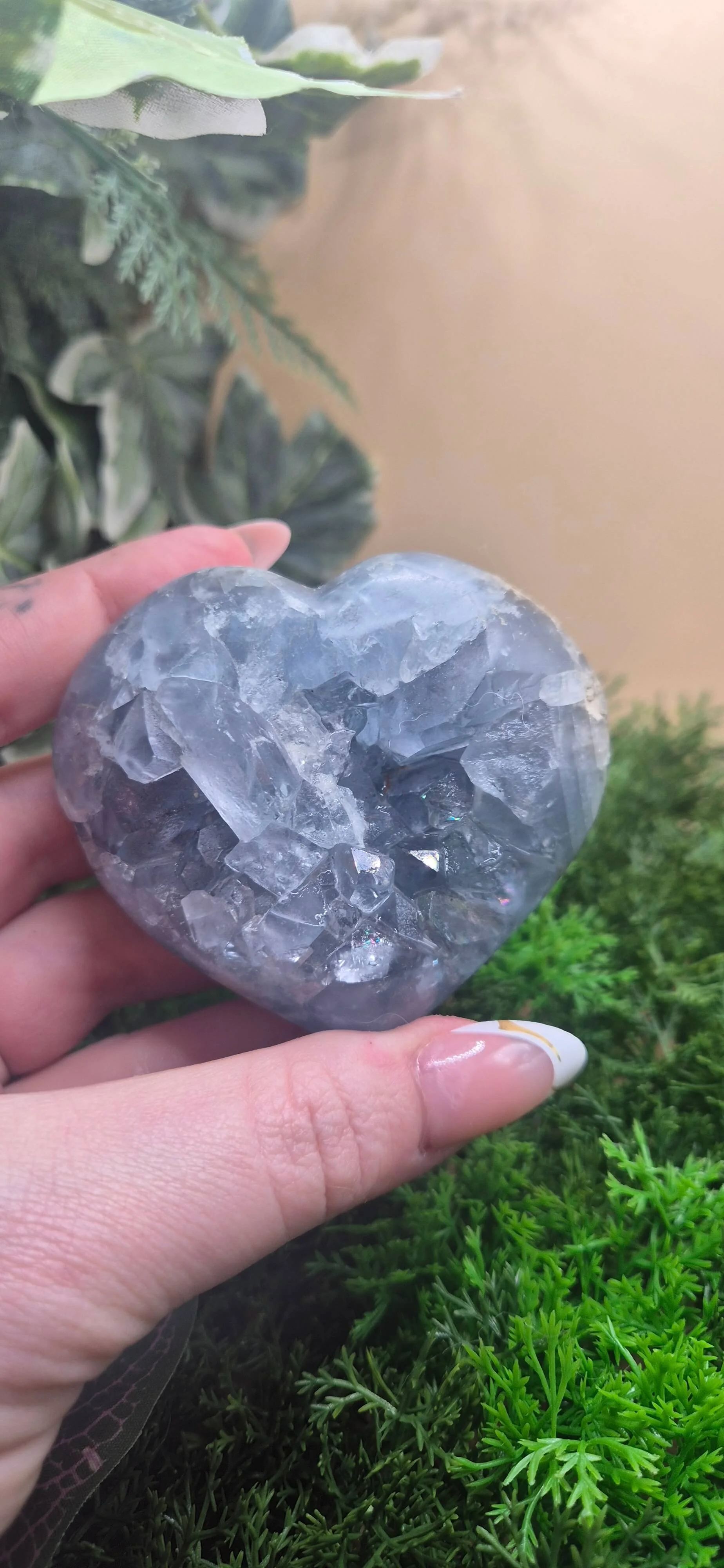 💎 ONE OF A KIND – Blue Celestite Heart