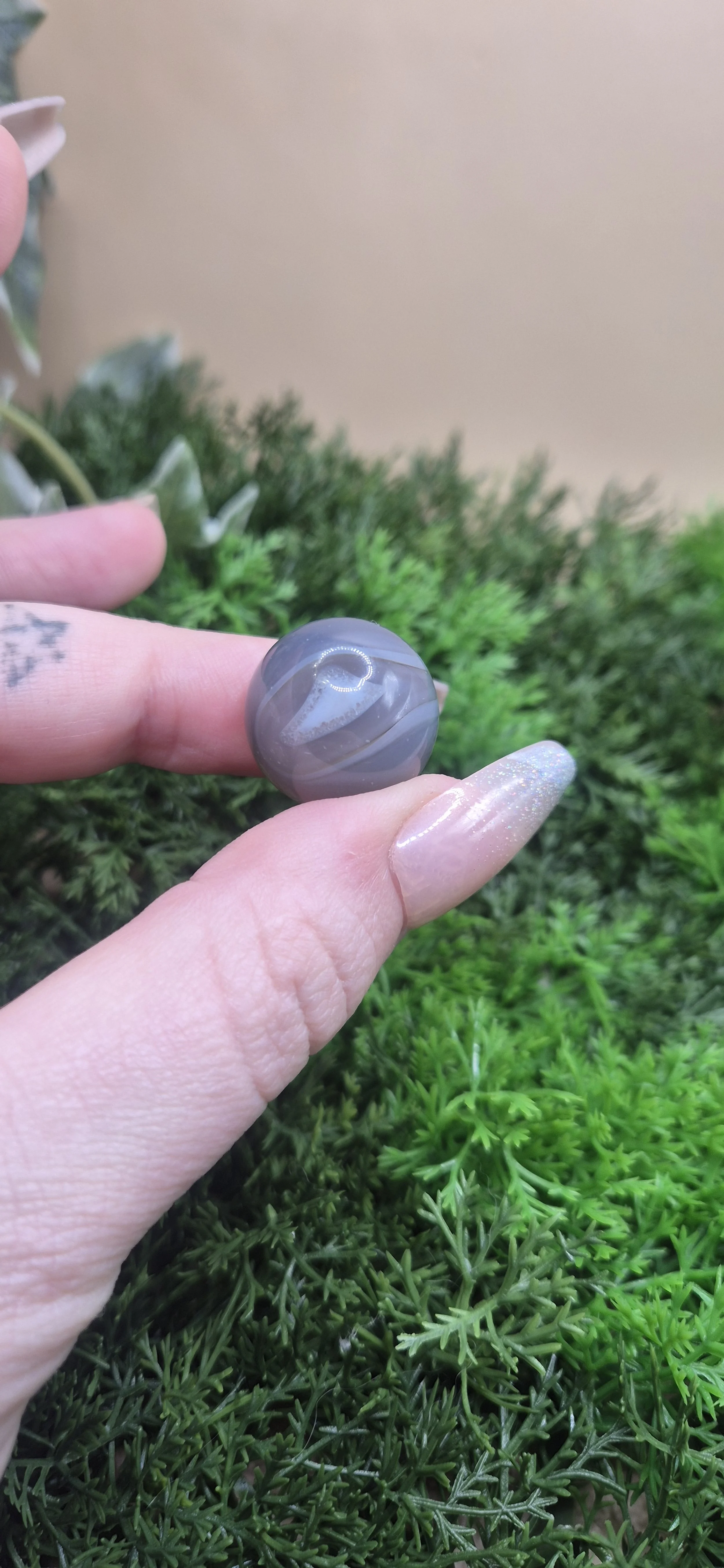 Grey Banded Agate Mini Sphere