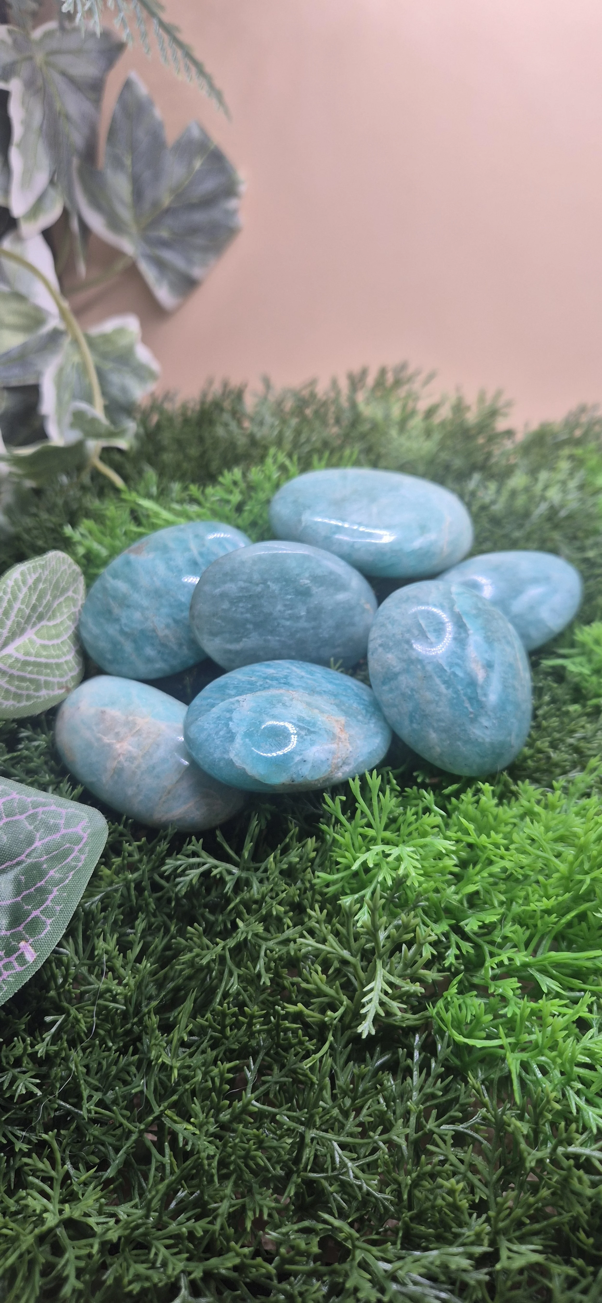 Amazonite Palm Stones