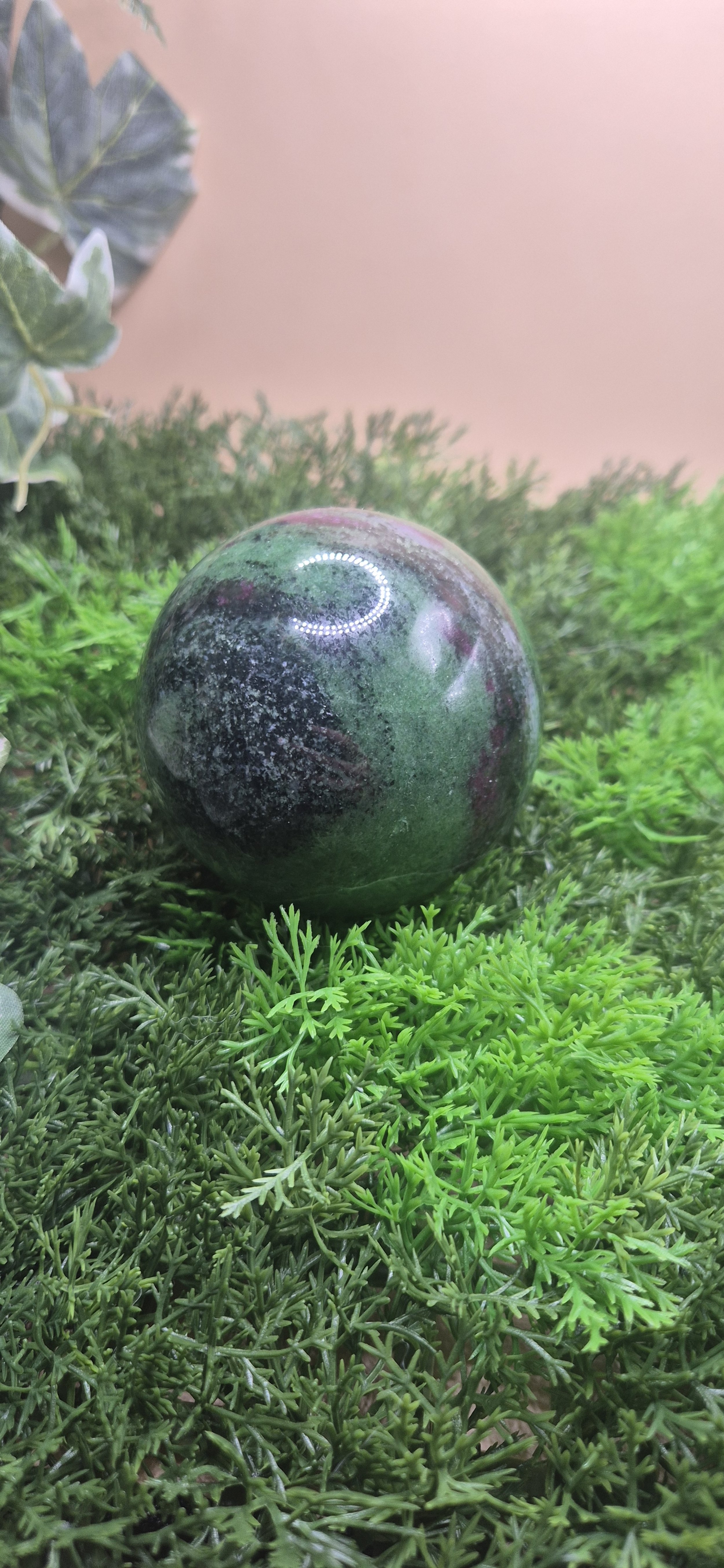 Ruby Zoisite Sphere