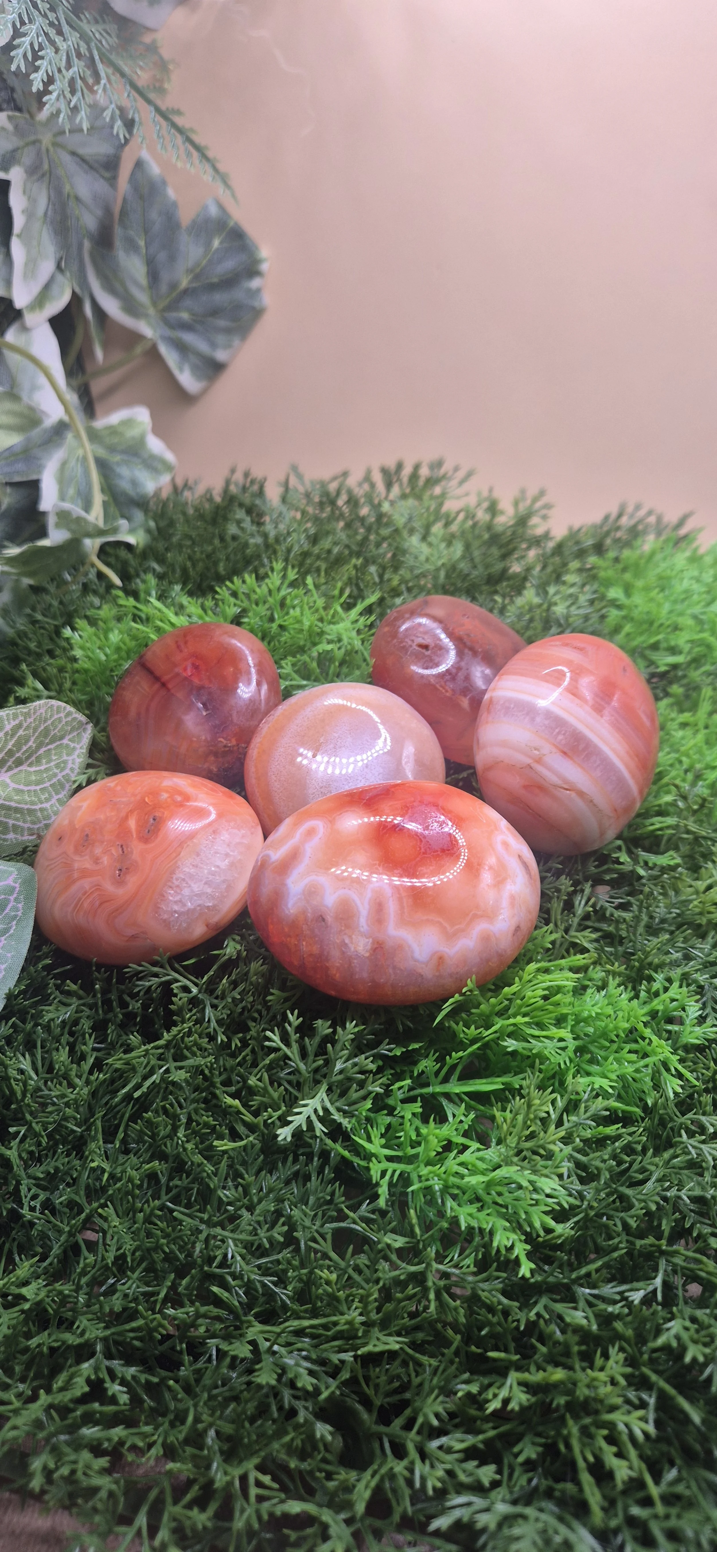 Carnelian Palm Stones