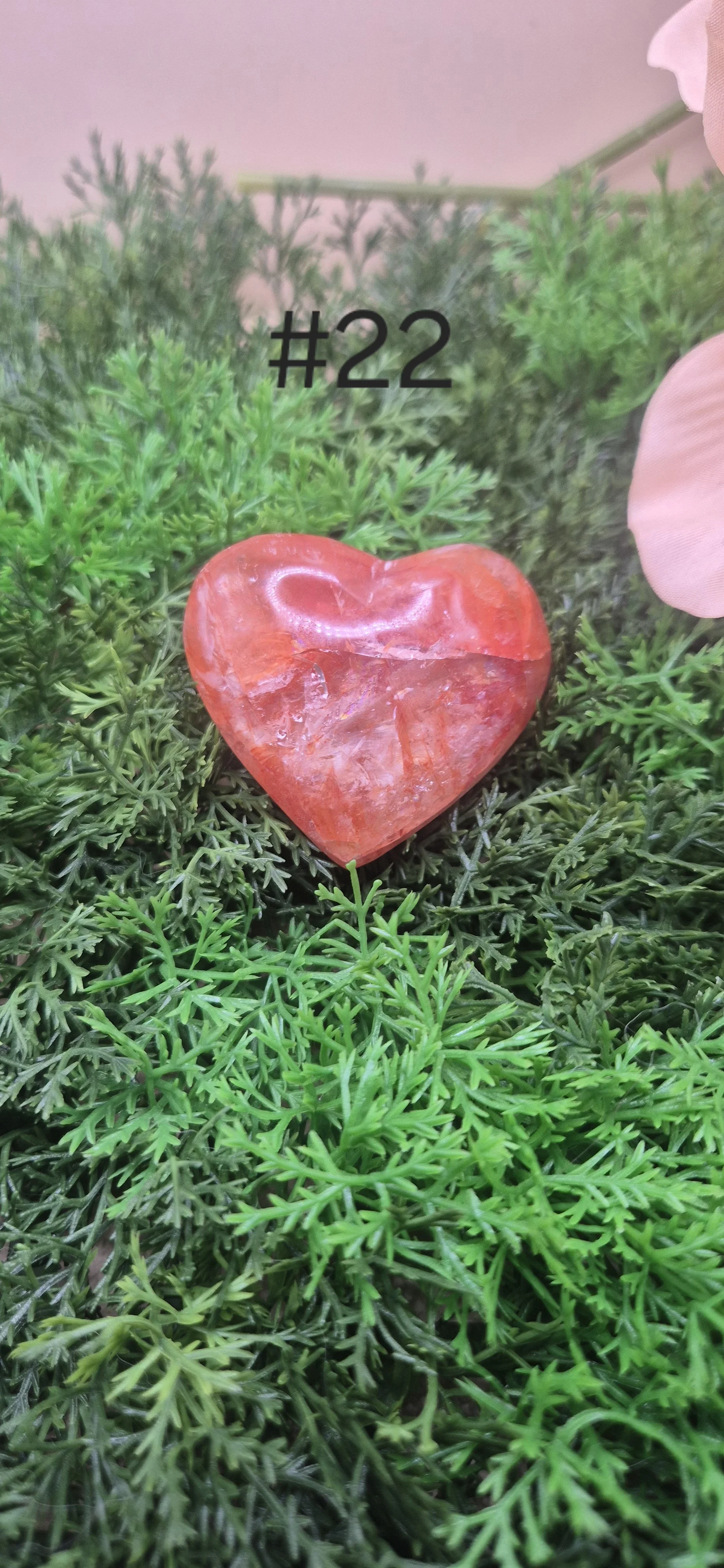 Fire Quartz Heart – Choose Your Exact Piece