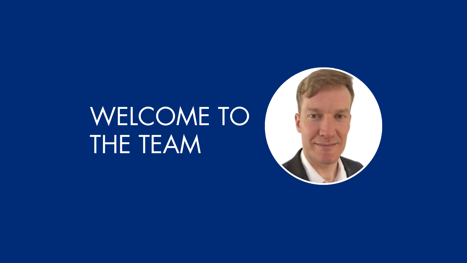 Welcoming Iain to our team!