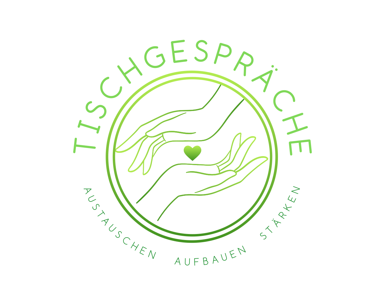 TISCHGESPRÄCHE logo representing Austausch, Nähe und Gespräche