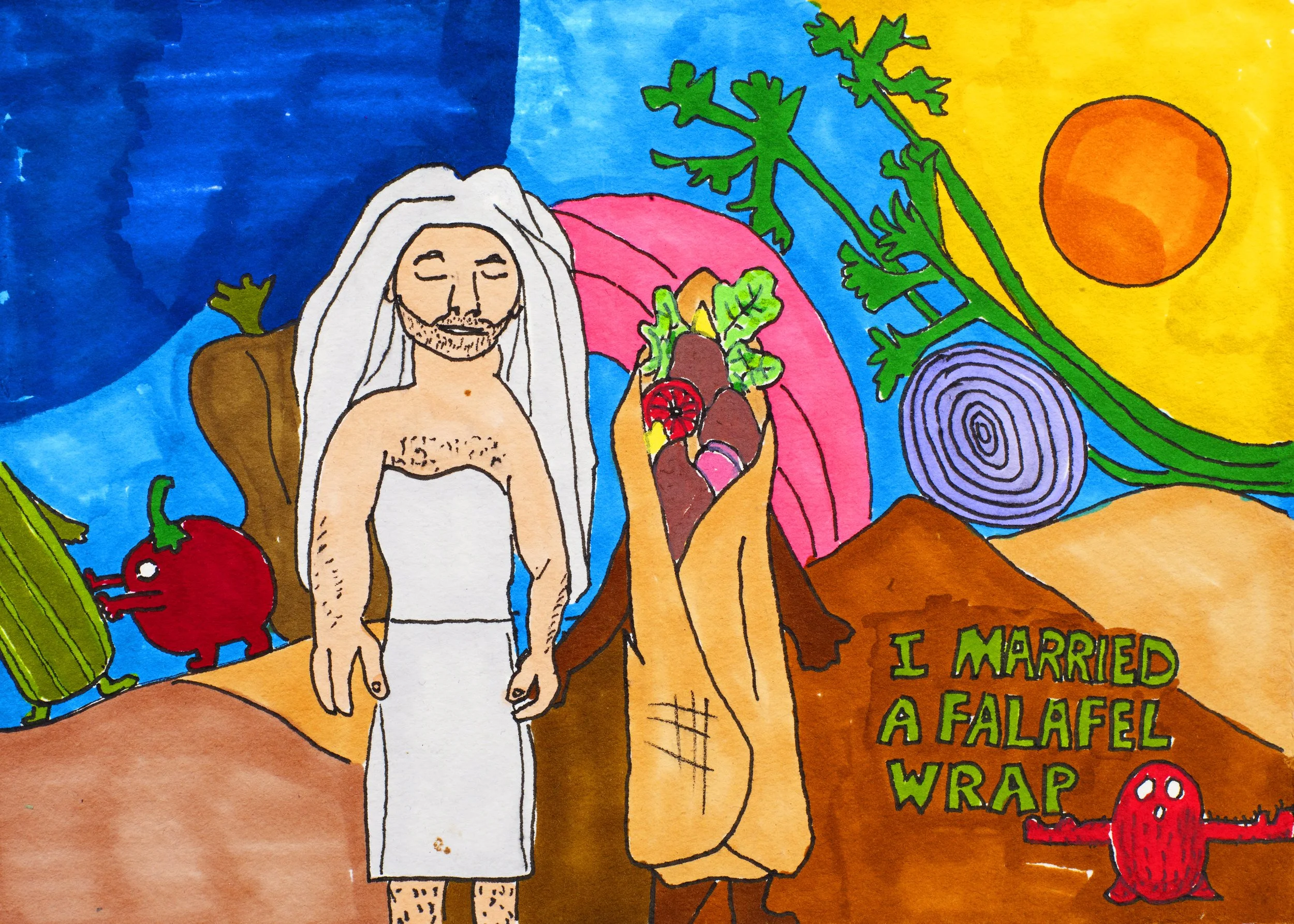 I MARRIED A FALAFEL WRAP - A5