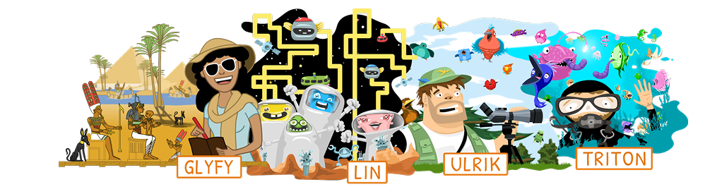 Glyfy, Lin, Ulrik, Triton