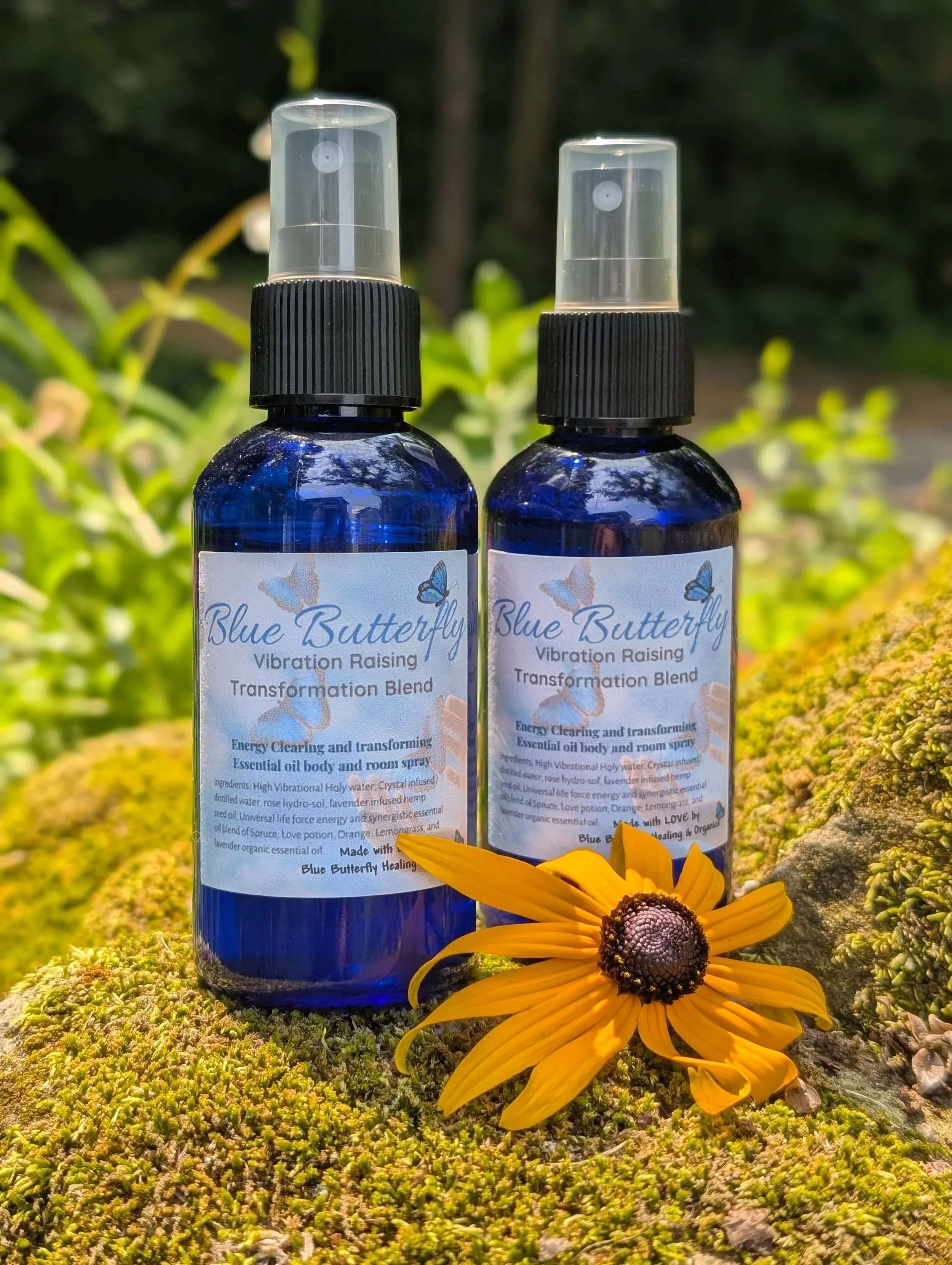 Blue Butterfly Vibration Raising Transformation Blend Essential Oil Room Spray, 4 fl. oz.