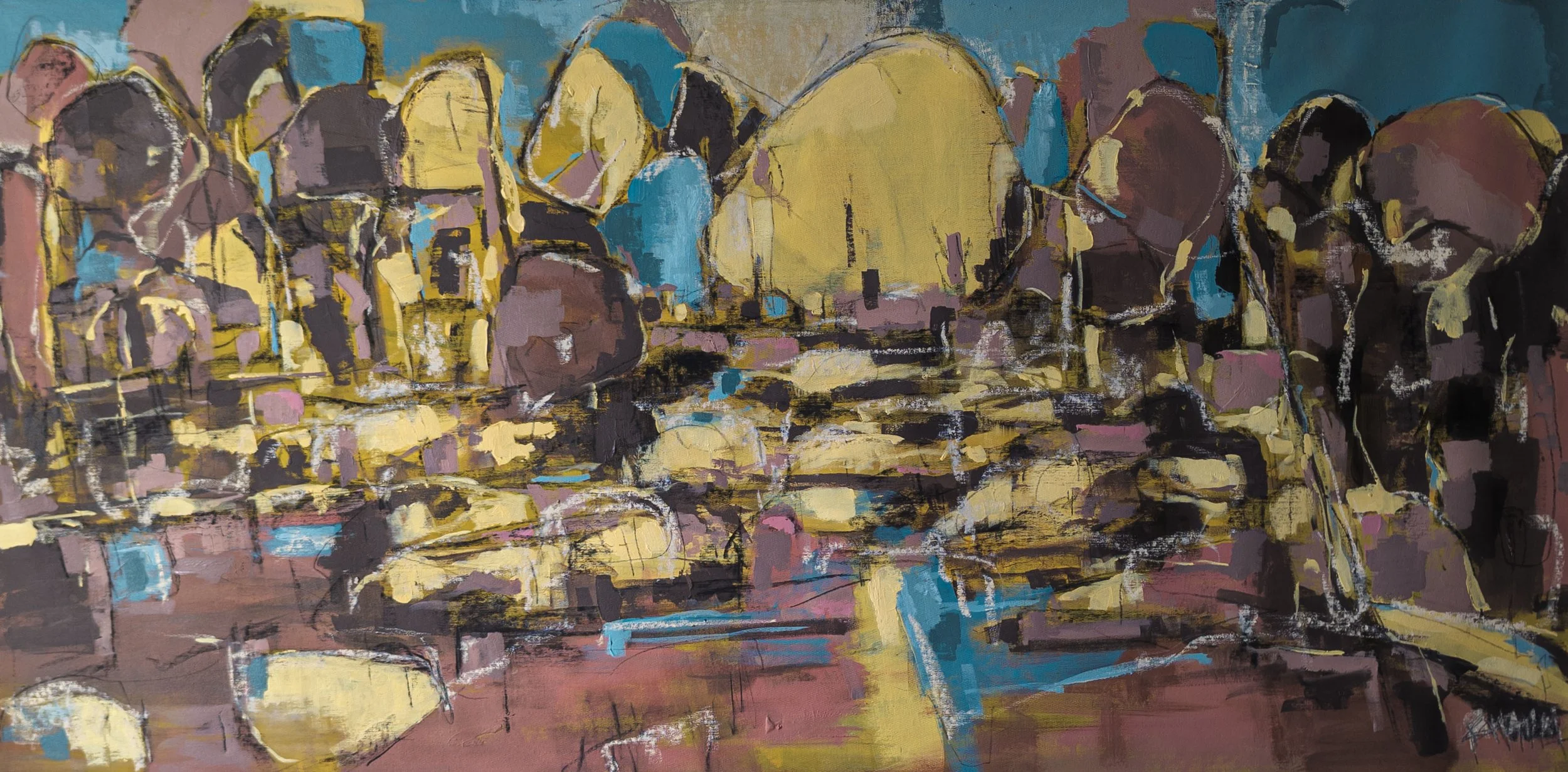 Through the Paperbark Trees - Original Painting