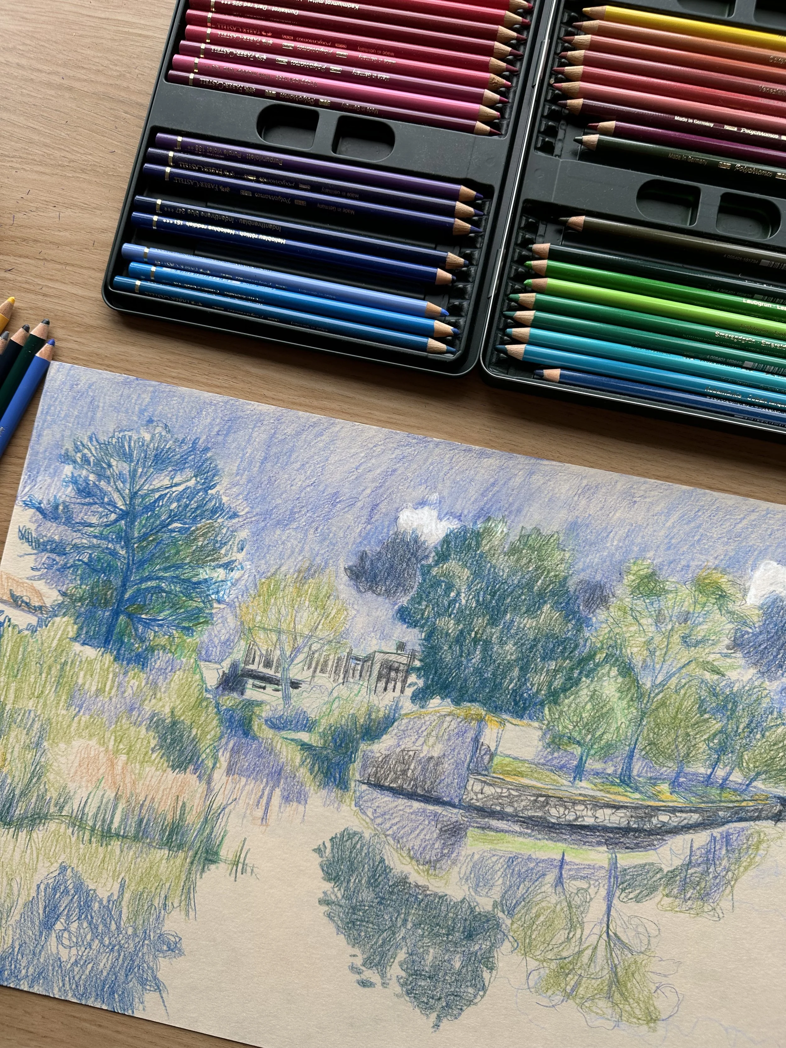 Waterways in pencils