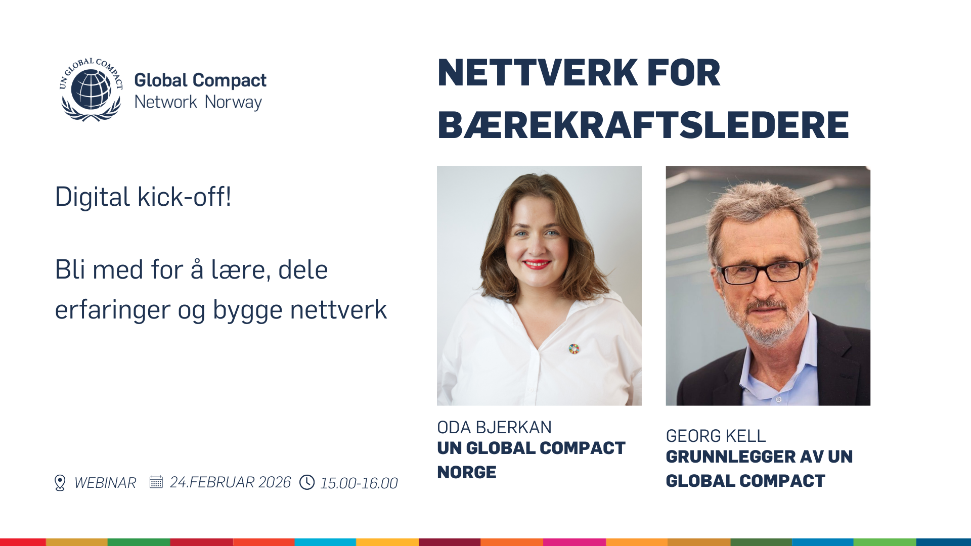 Nettverk for bærekraftsledere: Digital kick-off med grunnlegger av UN Global Compact Georg Kell