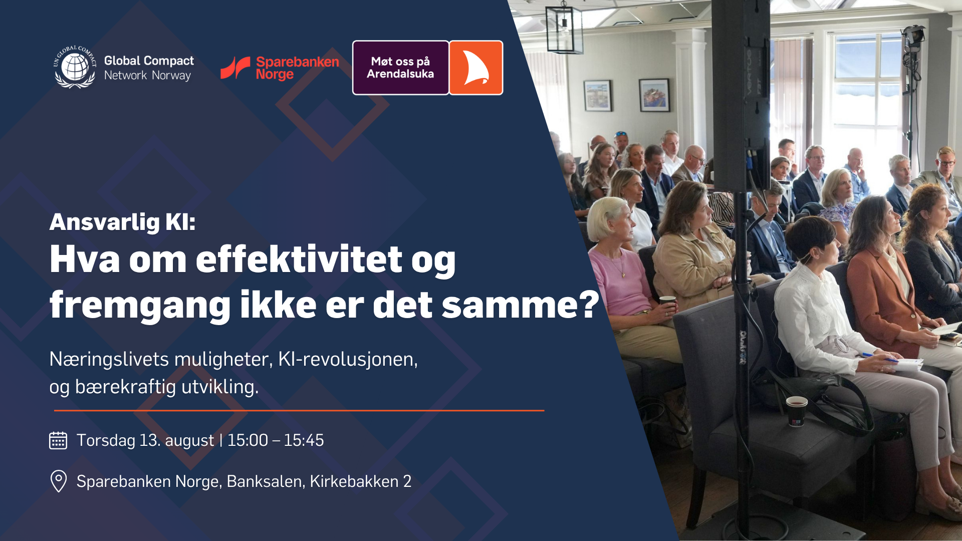 Arendalsuka: Ansvarlig KI – Hva om effektivitet og fremgang ikke er det samme? 