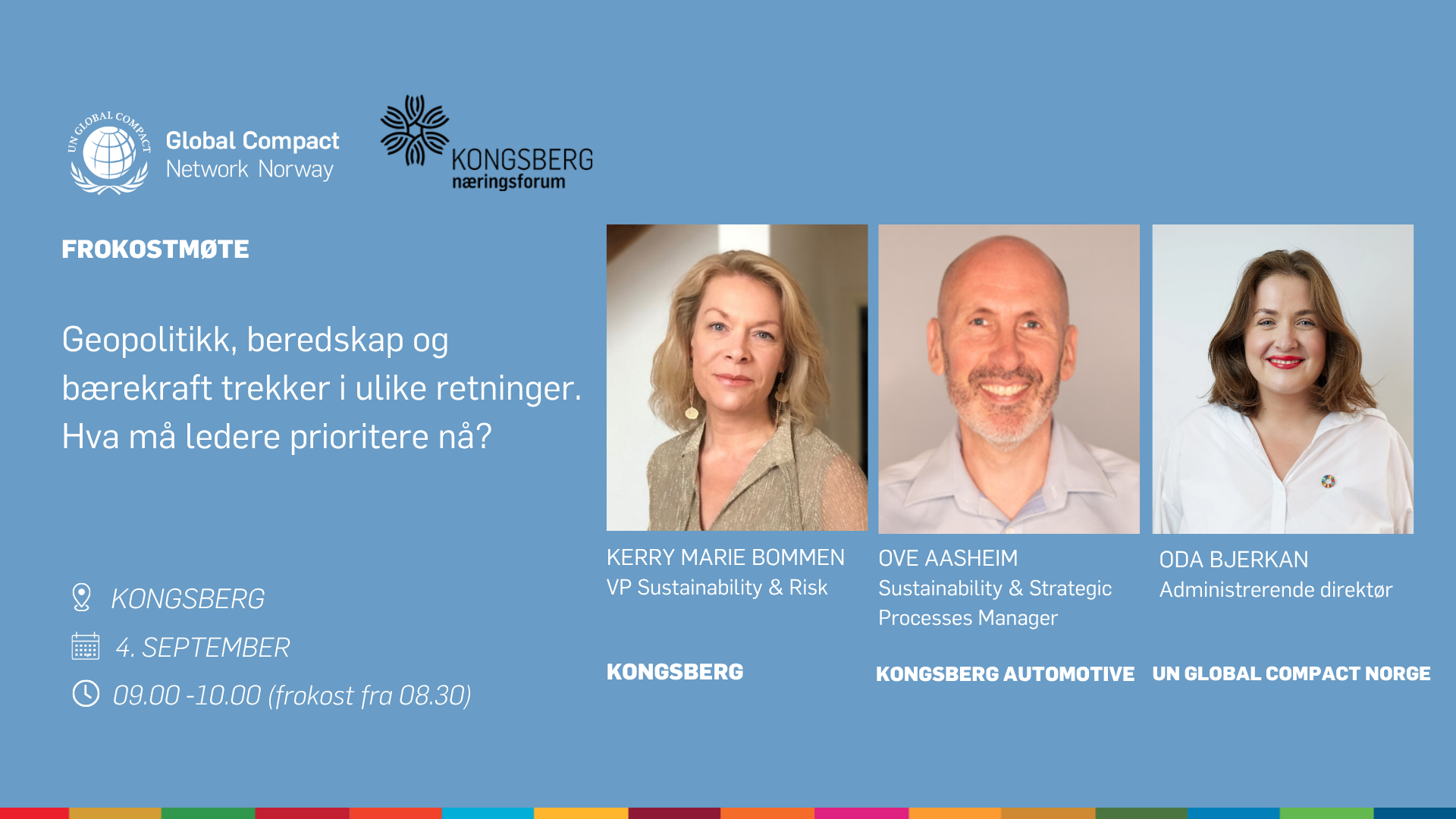 Frokostmøte i Kongsberg: Bærekraft og beredskap