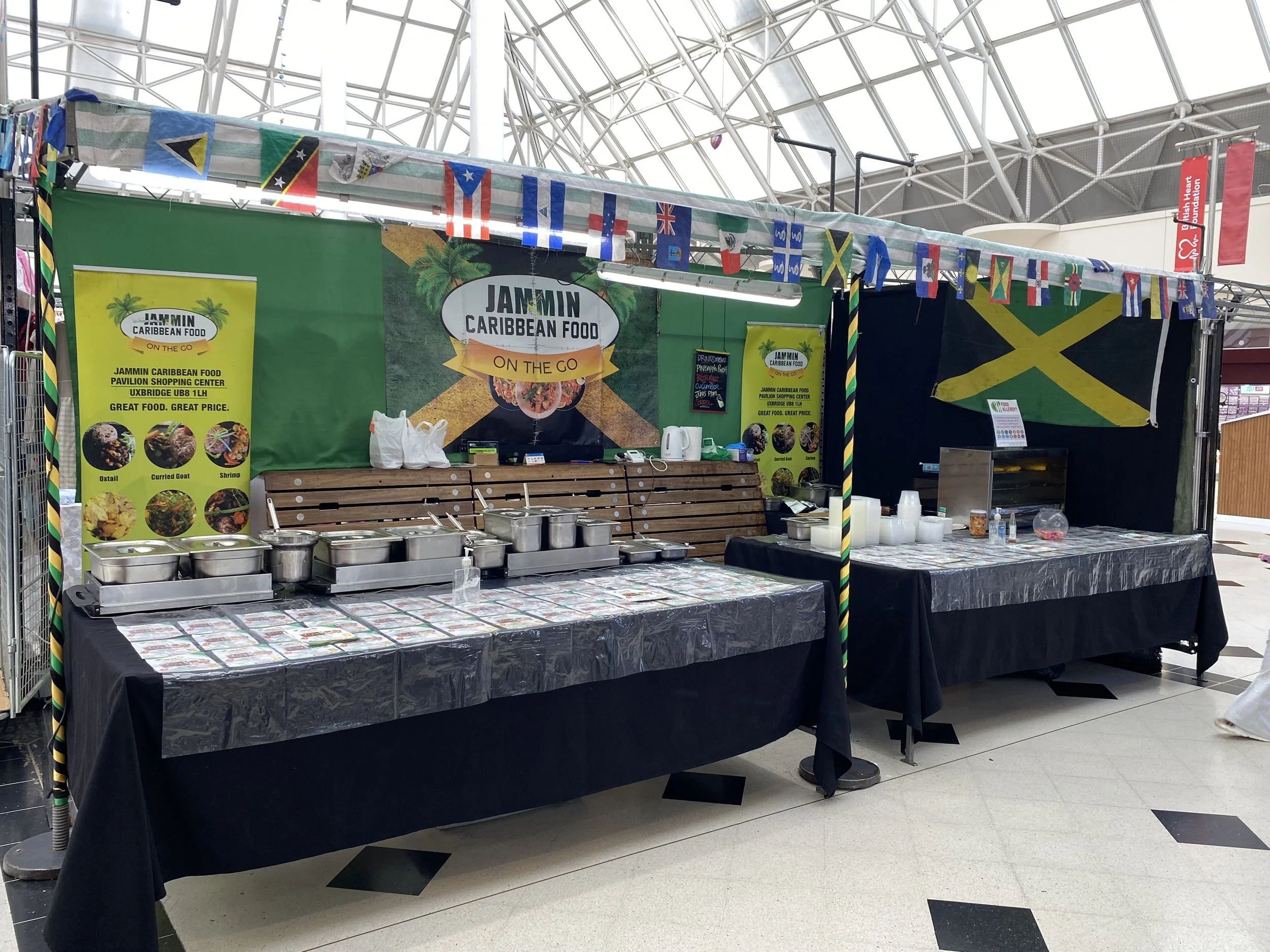 Jammin Caribbean Food Stall in Uxbridge
