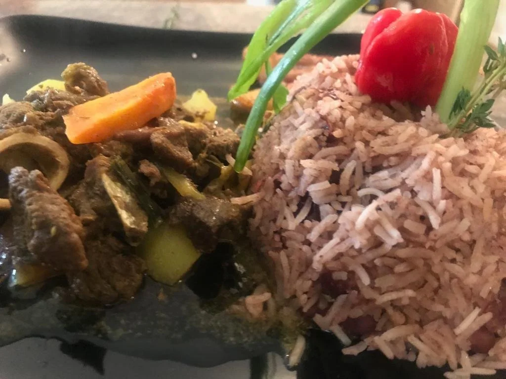 Curry Goal meal at Jammin Caribbean Foo