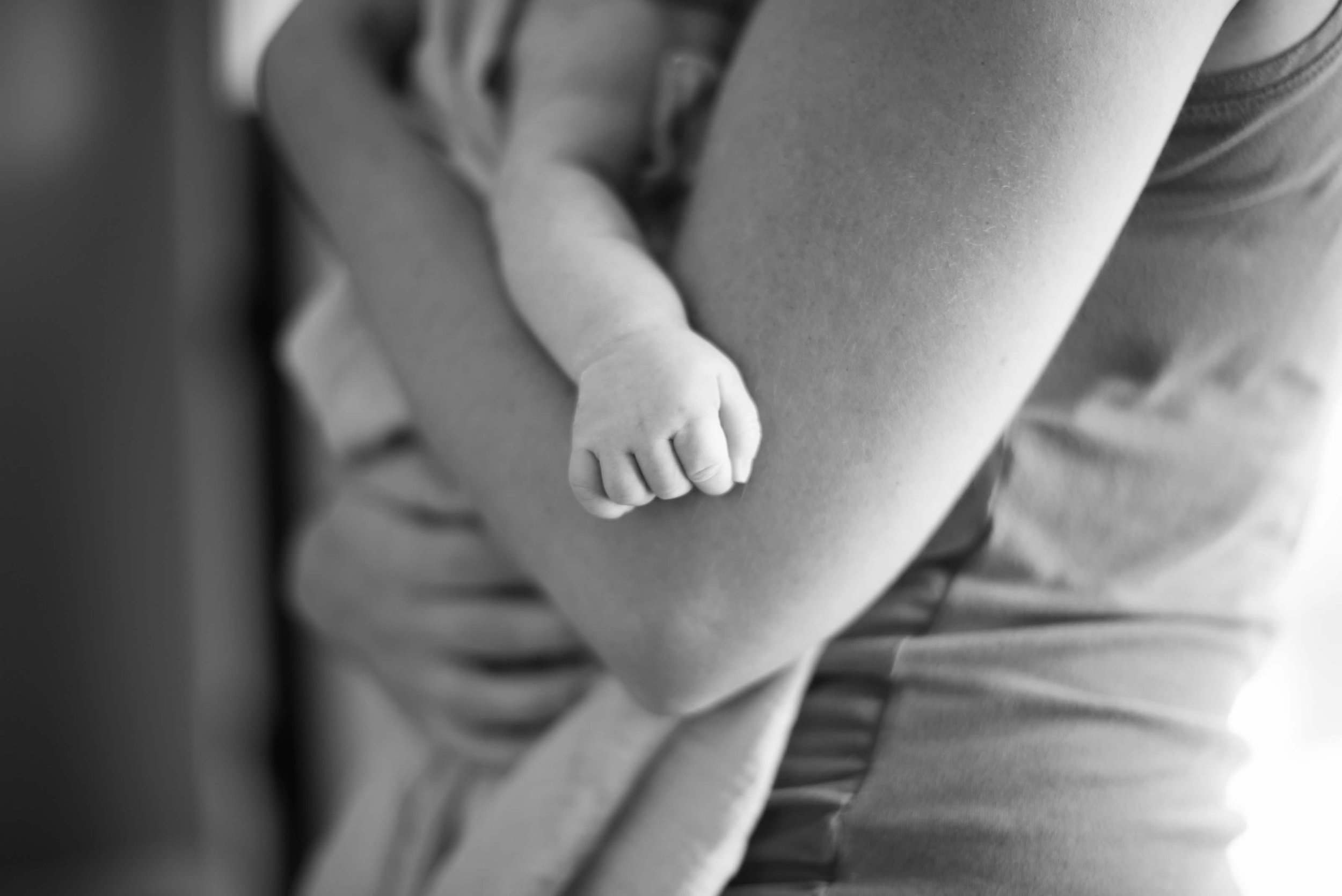 Newborn baby moments with mom.  Postpartum care.