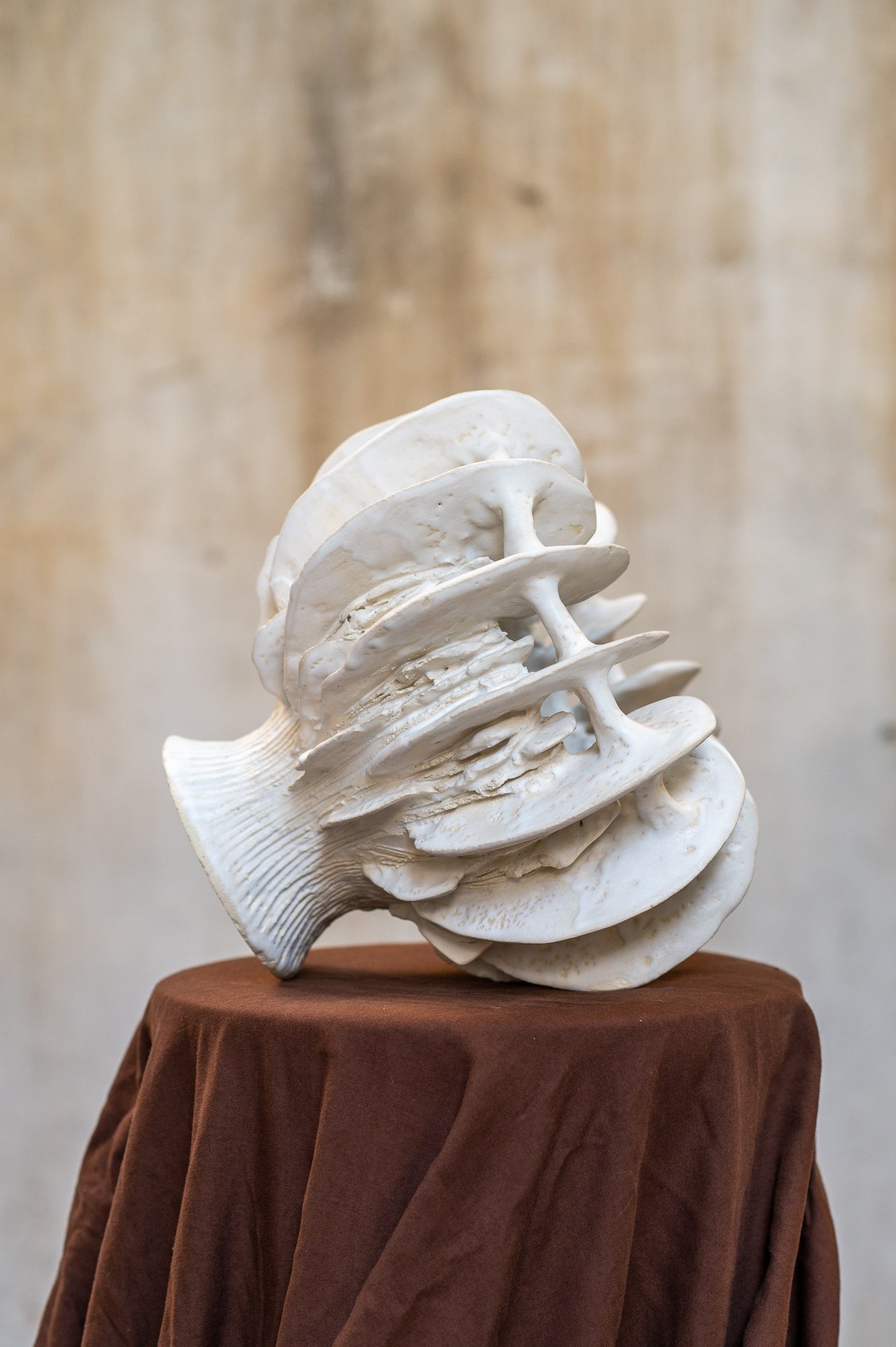 Deep se Vase . Stoneware . 
White matte glaze & oxides
Diameter  20 cm Heigh 23