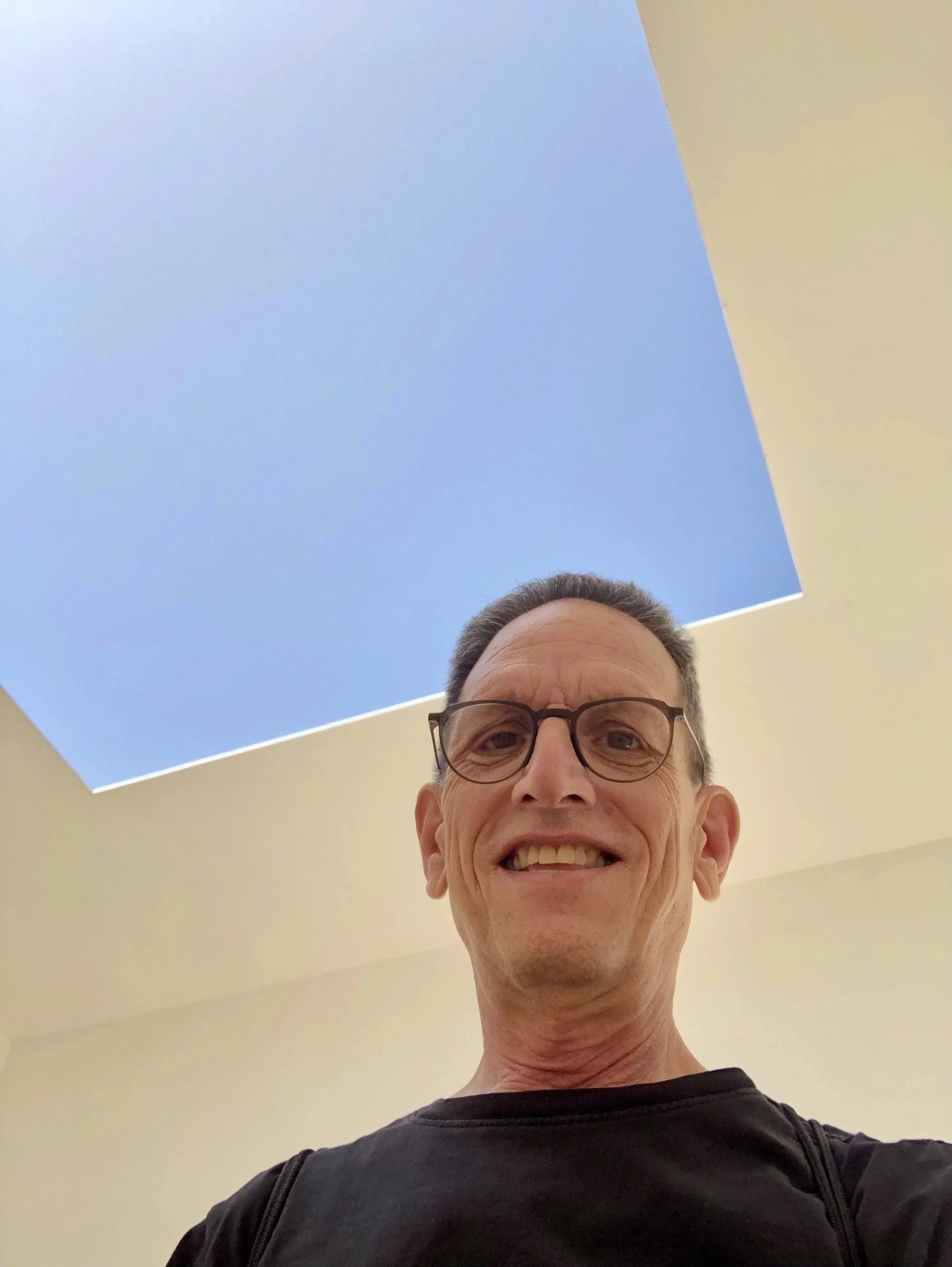 Portrait of Adam Greisman at Space That Sees, Israel Museum.
