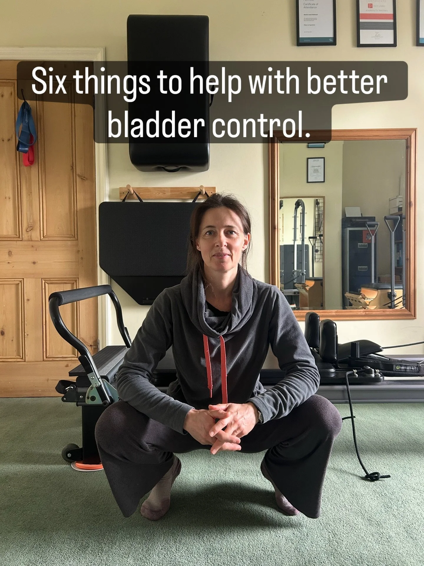 If you&rsquo;re wanting better bladder control here are a few pointers to bear in mind:

&bull; Practice Hypopressives
Why? - It reduces internal abdominal pressure which in turn lifts and tones the pelvic floor muscles and deep core muscles. It retr