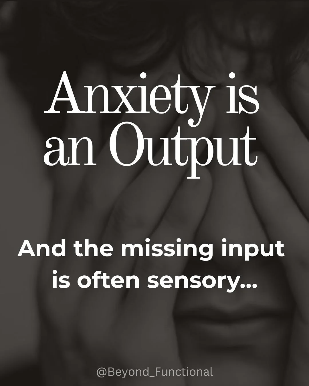 People often say &ldquo;I have anxiety&rdquo; but I think a more accurate and compassionate way to look at it is that your brain is asking for better inputs.

#betterinputs #neuro #neurocoach #appliedneuro #appliedneuroscience #vision #vestibular #pr