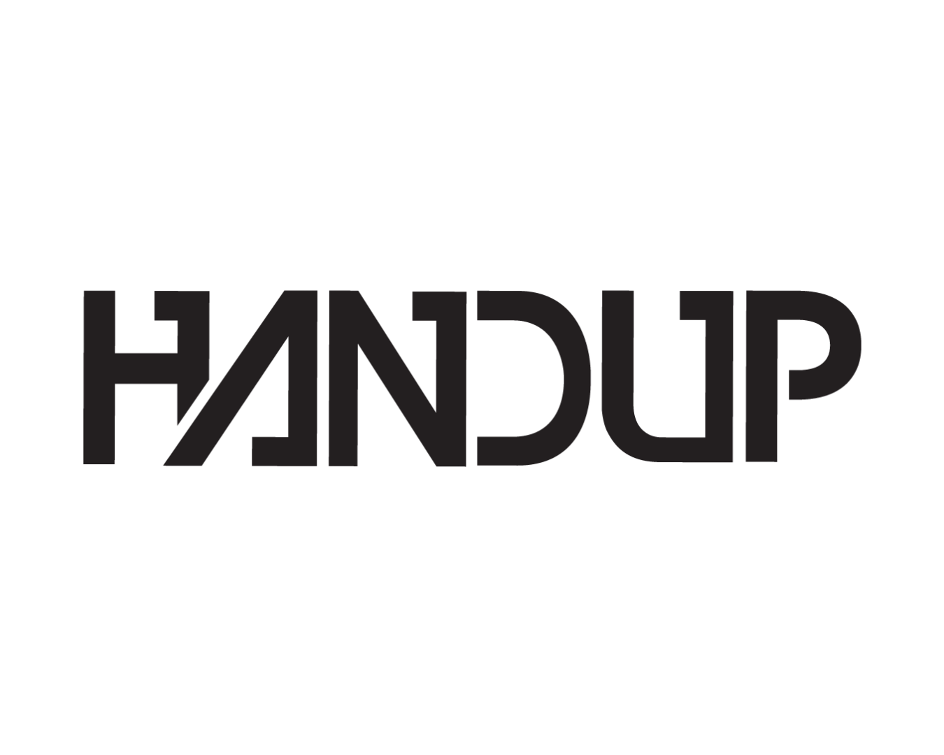 Word 'HANDUP' with the letter 'H' reflected upside down