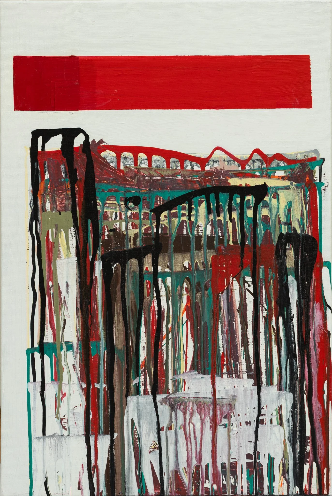 Jungle (3.1), 2021, oil & acryl, cotton on canvas, 60 x 35  x 3 cm