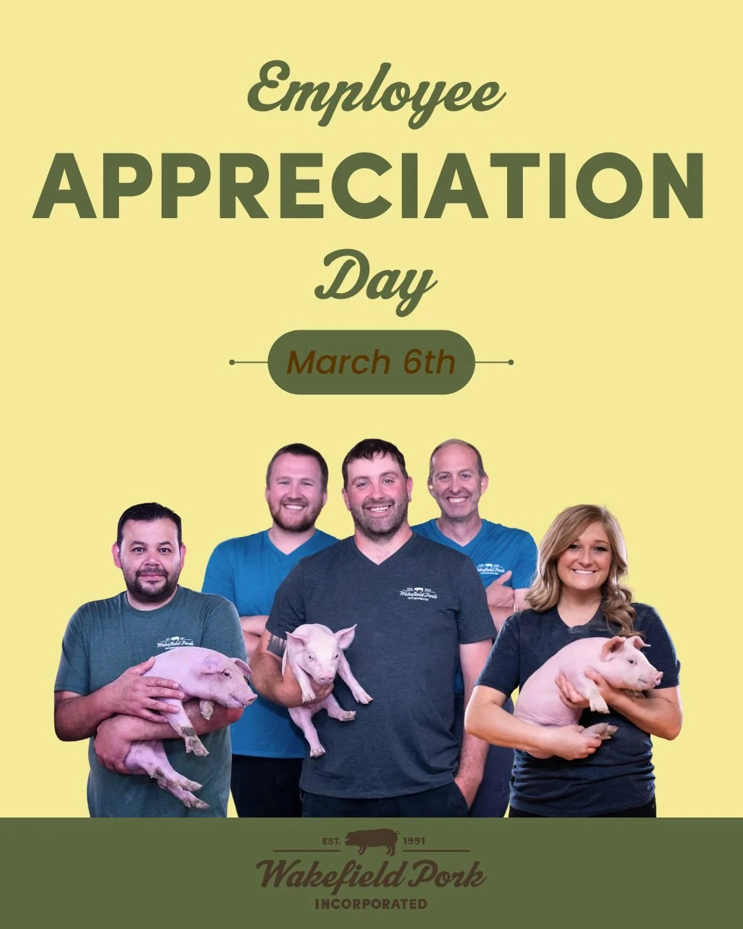 From the barns to the office to everywhere in between... Happy Employee Appreciation Day! 

We are grateful for the people that keep our operation running. Thanks for all you do! Remember that we appreciate you. 🌟 

#TeamWPI #EmployeeAppreciation #W